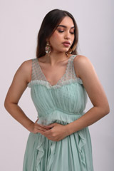 Blue Ruffle GownIMG_7433