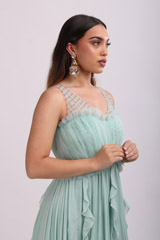 Blue Ruffle GownIMG_7435