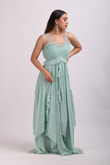 Blue Ruffle GownIMG_7436