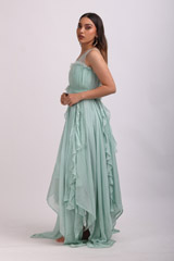 Blue Ruffle GownIMG_7437