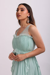 Blue Ruffle GownIMG_7438