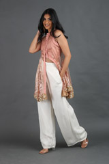 Peach Kali Jacket Top Bottom SetIMG_1489