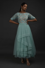 Green Floral Embroidered Dress_DSC5918