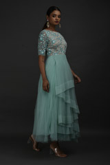 Green Floral Embroidered Dress_DSC5926