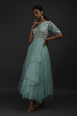 Green Floral Embroidered Dress_DSC5930