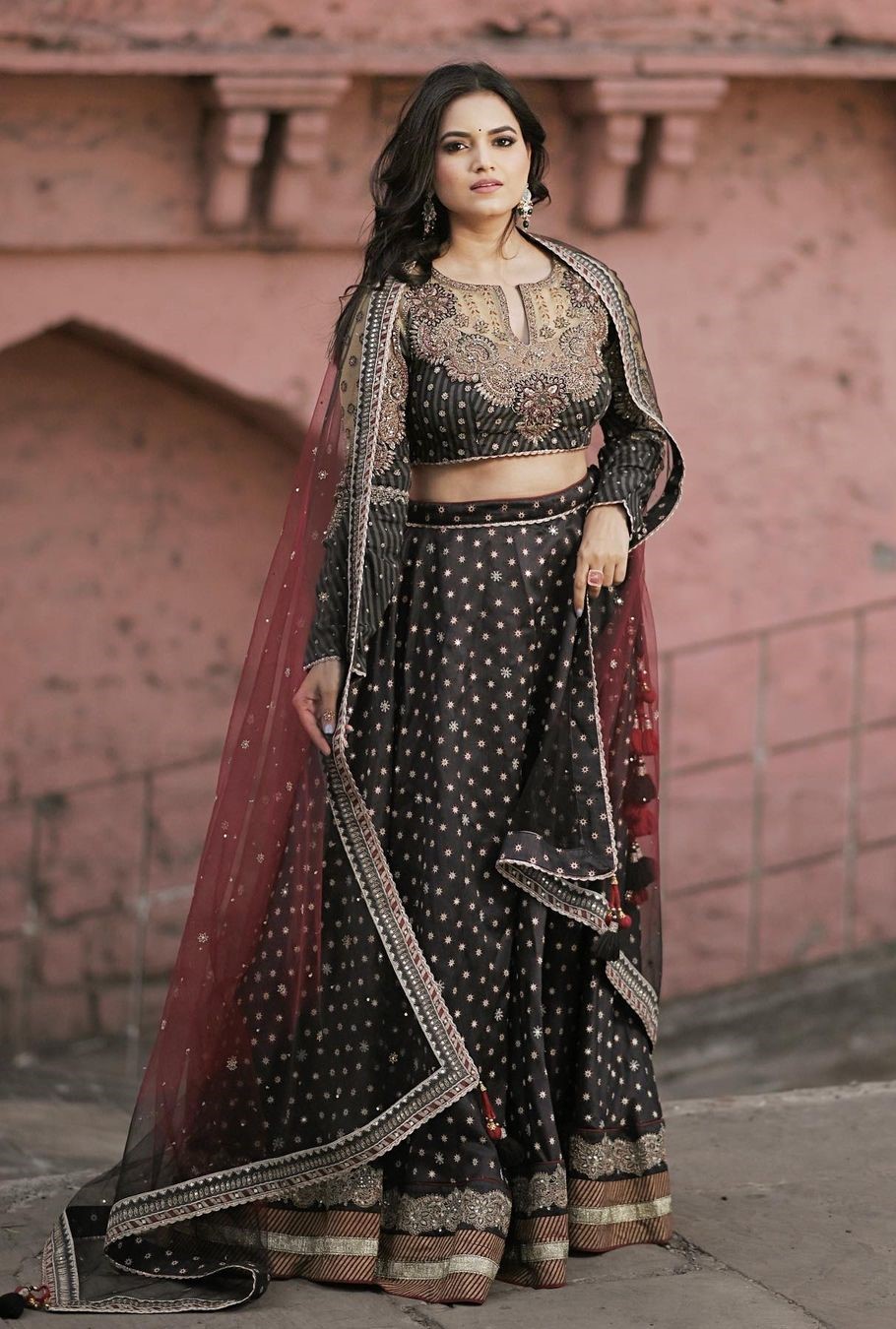 Black Lehenga Set