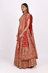 Red Embroidered LehengaDSC_3756