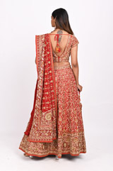 Red Embroidered LehengaDSC_3762