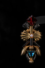 Red And Blue Stone EarringsIMG_0954