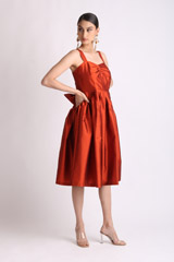 Coral Taffeta DressIMG_1408