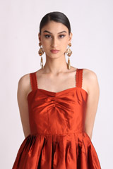 Coral Taffeta DressIMG_1410
