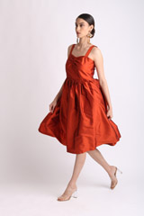 Coral Taffeta DressIMG_1413