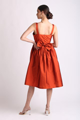 Coral Taffeta DressIMG_1414