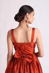 Coral Taffeta DressIMG_1415