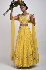 Yellow Embellished Lehenga