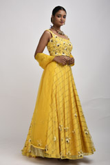 Yellow Embellished Lehenga_SUB8208