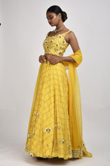 Yellow Embellished Lehenga_SUB8209