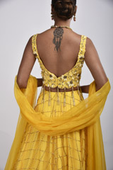 Yellow Embellished Lehenga_SUB8217