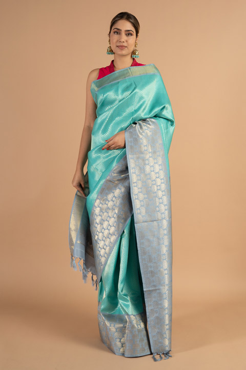 Blue Silk Saree