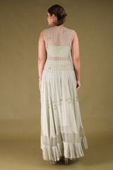 Green Organza Top Bottom SetDSC04072