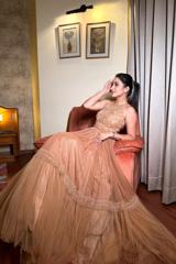 Brown Cord Razer Back Gown