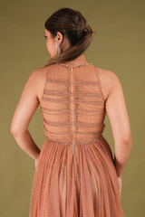 Brown Cord Razer Back GownDSC04237