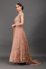 Beige Cold Shoulder Sleeve LehengaIMG_0081