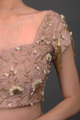 Beige Cold Shoulder Sleeve LehengaIMG_0086