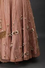 Beige Cold Shoulder Sleeve LehengaIMG_0092