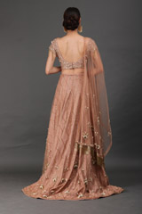 Beige Cold Shoulder Sleeve LehengaIMG_0098