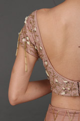 Beige Cold Shoulder Sleeve LehengaIMG_0100