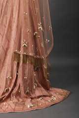 Beige Cold Shoulder Sleeve LehengaIMG_0102