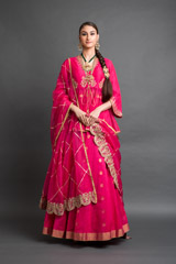 Pink Chanderi Lehenga Set4766_video