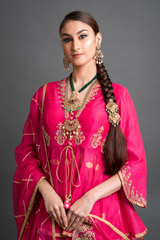 Pink Chanderi Lehenga Set_DSC4165-Edit