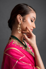 Pink Chanderi Lehenga Set_DSC4170-Edit