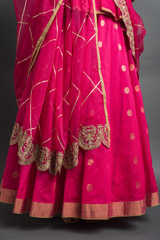Pink Chanderi Lehenga Set_DSC4173
