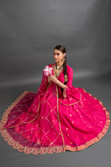 Pink Chanderi Lehenga Set_DSC4195-Edit