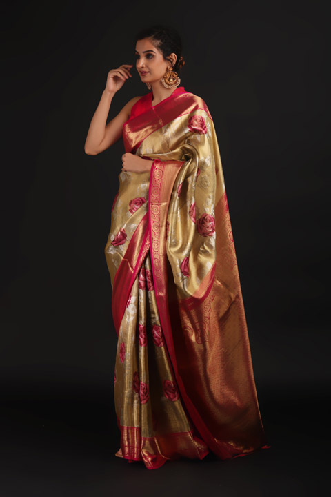Yellow Silk Saree