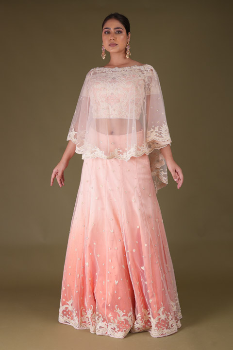 Peach Ombre Lehenga