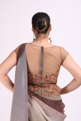Moss Grey Saree GownIMG_9833