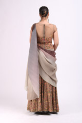 Moss Grey Saree GownIMG_9835