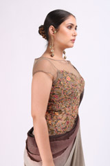 Moss Grey Saree GownIMG_9837