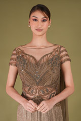 Grey Embroidered GownDSC05624