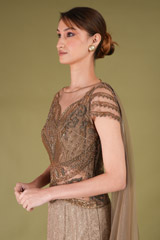 Grey Embroidered GownDSC05625