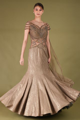 Grey Embroidered GownDSC05627