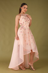 Pink Halter Embellished GownDSC04610