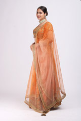 Peach Floral LehengaIMG_9905