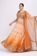 Peach Floral LehengaIMG_9910
