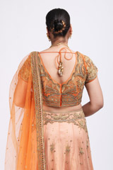 Peach Floral LehengaIMG_9912