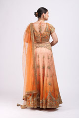 Peach Floral LehengaIMG_9914